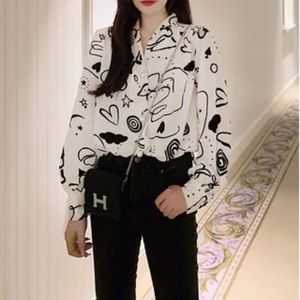 YesStyle White Longsleeve Blouse w/ Pearl Like Buttons